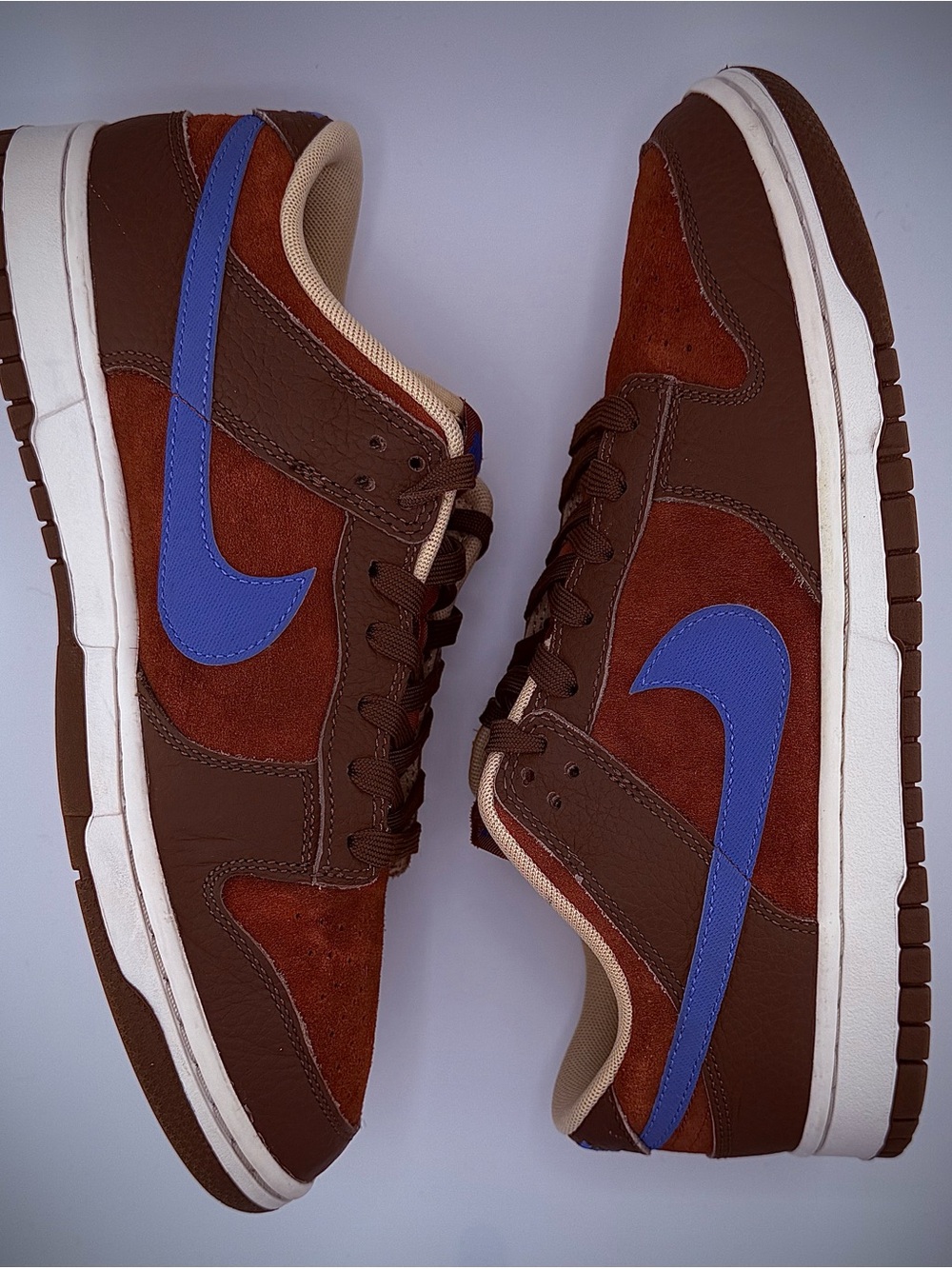 Nike Dunk Premium Low Retro Mars Stone Cacao Brown/Blue Suede Leather DR9704-200
